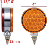 Double Face Amber Red LED Tuck Trailer Marker Turn Signal Light with Chrome Housing