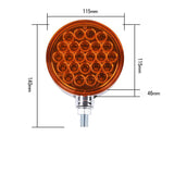 Double Face Amber Red LED Tuck Trailer Marker Turn Signal Light with Chrome Housing