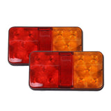 12V 24V LED Heavy Duty Truck Trailer Rv Red & Yellow Parking Brake Tail Lights
