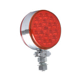 Double Face Amber Red LED Tuck Trailer Marker Turn Signal Light with Chrome Housing